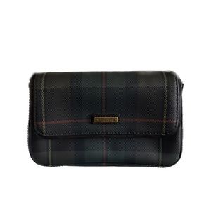 RALPH LAUREN Plaid 'Vintage' Baguette/Shoulder Bag